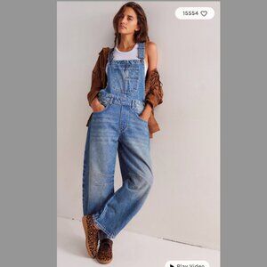 We The Free Good Luck Barrel Overalls